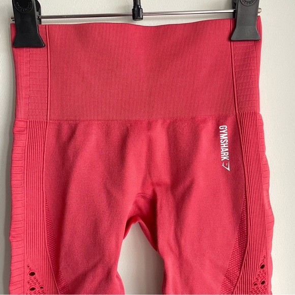 NWOT GYMSHARK Vibrant Red Leggings - Picture 2 of 6